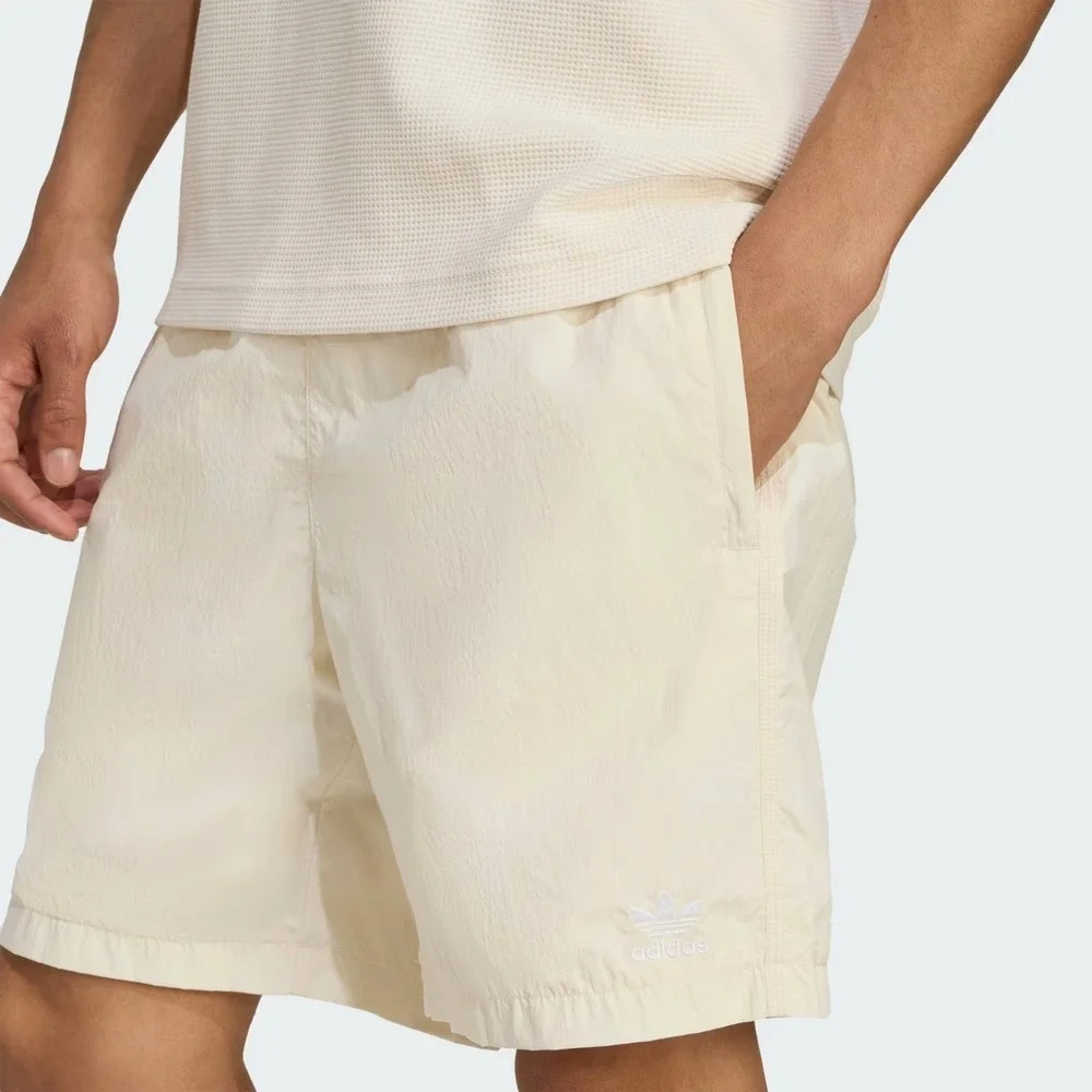Adidas Trefoil Essentials Woven Shorts Adult L Off-White Casual Comfort Athletic